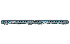 Rivarossi HR4376 - H0 - 2-tlg. Set Liegewagen UIC-X, FS, Ep. V